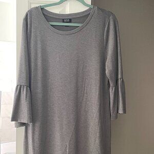 Gray bell sleeve dress